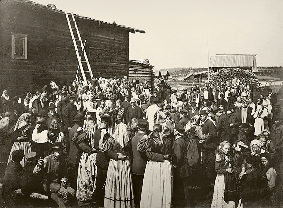 Деревня Костомукша. 1894 год. Фотограф К.И. Инха