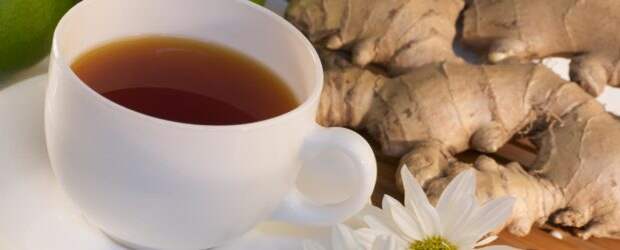 Имбирный чай, лайм и хризантемы