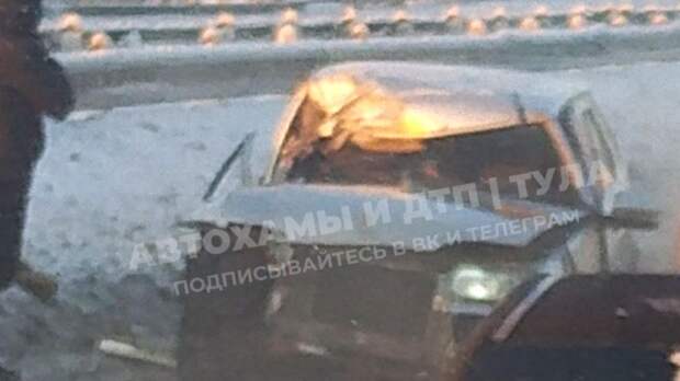 Тройное ДТП спровоцировало пробку на трассе "Тула – Новомосковск"