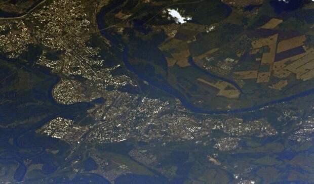 Российский космонавт сфотографировал Уфу и Куштау из космоса