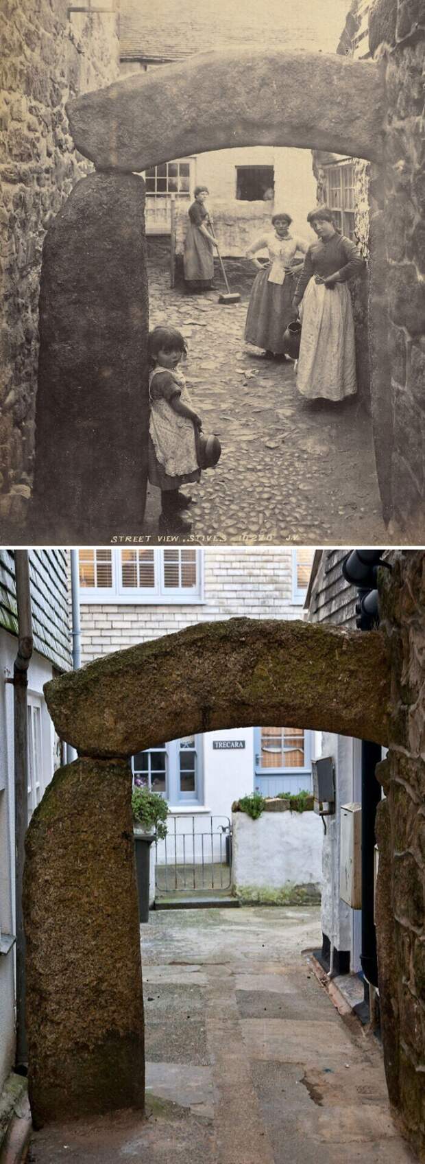 Город Сент-Айвс в Корнуолле - 1888 и 2021 Город Сент-Айвс в Корнуолле - 1888 и 2021