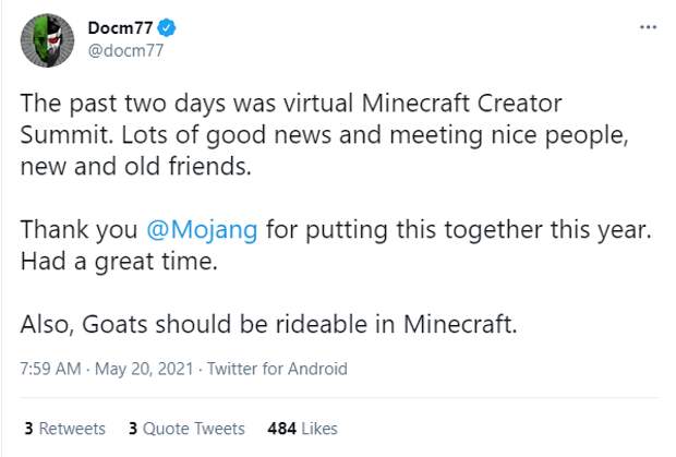 Minecraft Creator Summit прошёл виртуально, секретно и с Неркиным!