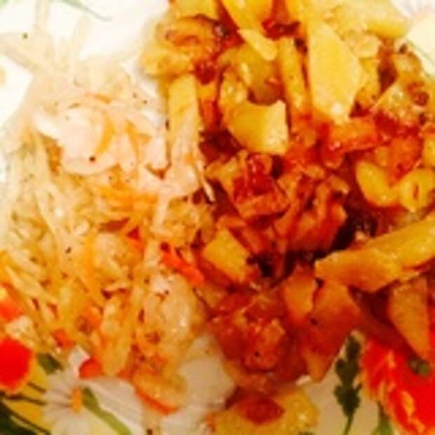 Картошка с салом и чесноком (вариант)