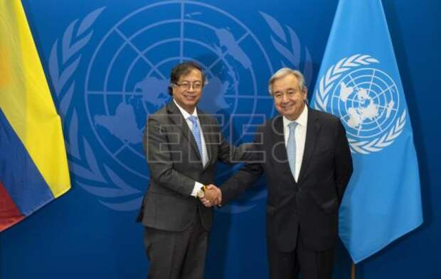 ONU COLOMBIA - Petro fue recibido por Guterres antes de visitar a los colombianos de Nueva York