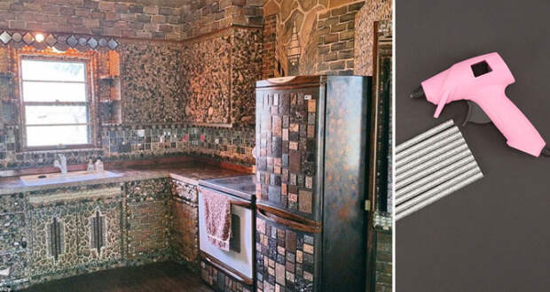 В течение 35 лет художница из Миннеаполиса (штат Миннесота) украшала свой дом с помощью клеевого пистолета.