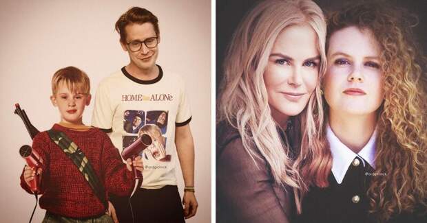 Назад в прошлое — фото знаменитостей с самими собой в детстве, юности, молодости