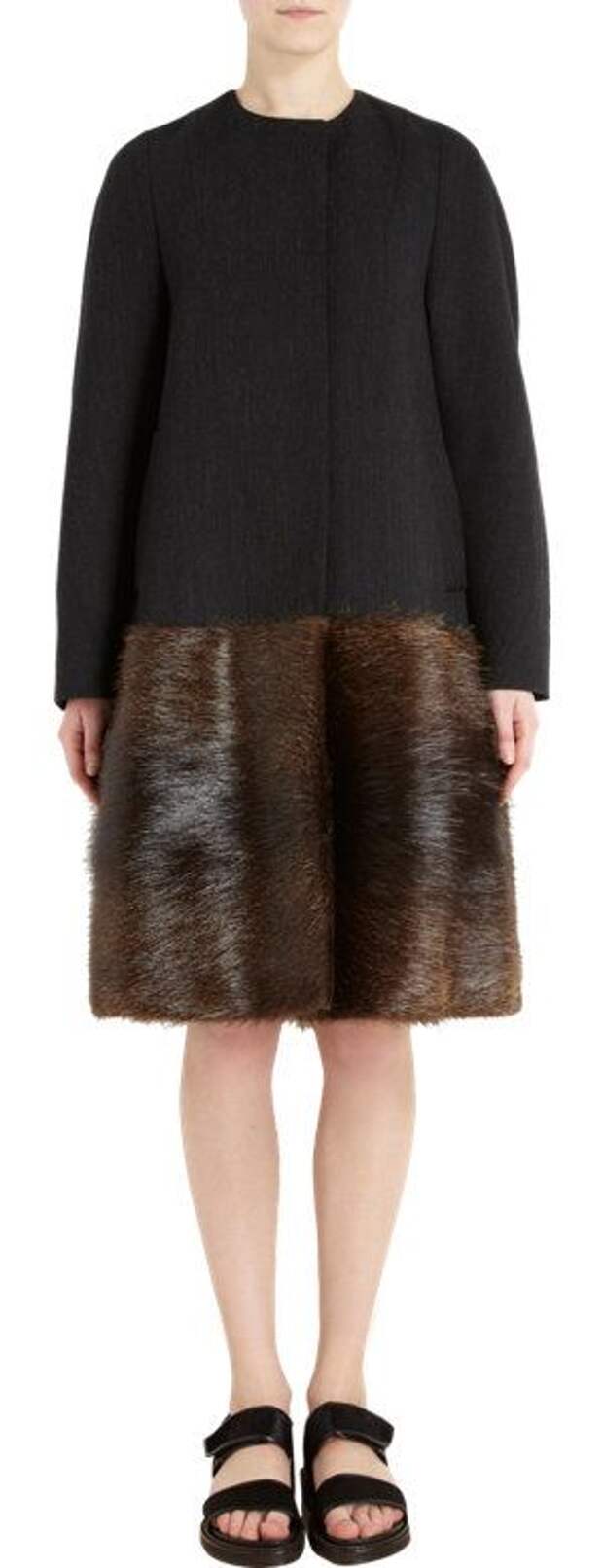Marni Fur Bottom Coat at Barneys.com: 