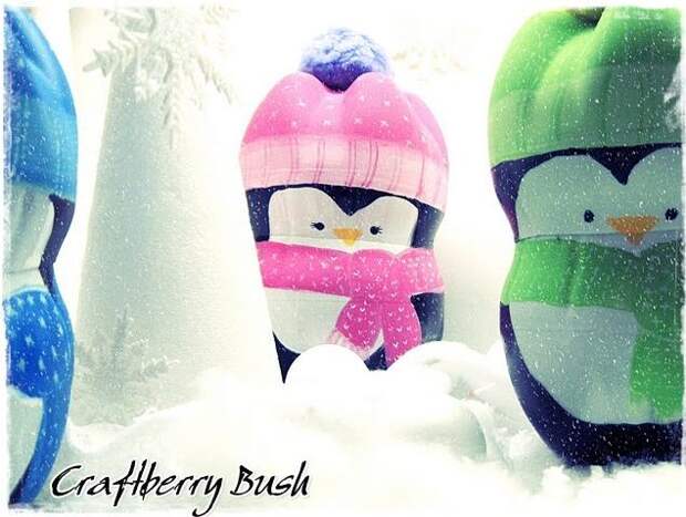 как сделать пингвина из пластиковой бутылки