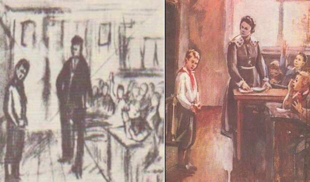 Эскизы к картине. Эскизы к картине.