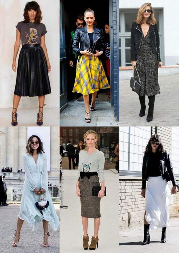 Юбки и платья миди: 8 способов выглядеть шикарно и современно