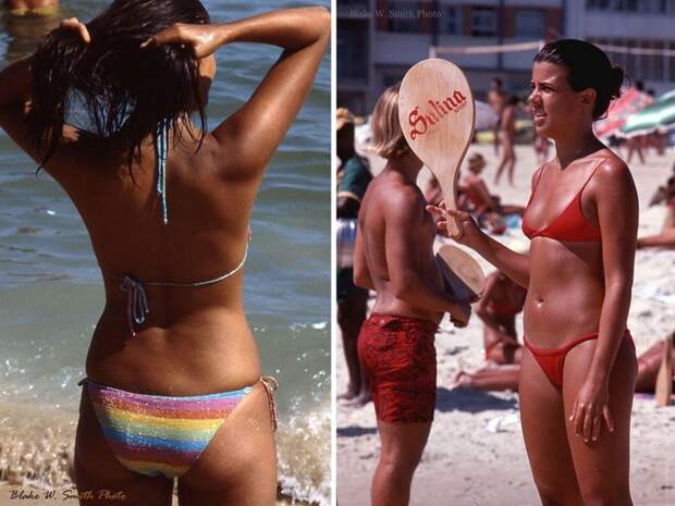 Потрясающие цветные снимки повседневной жизни бразильских пляжей в конце 1970-х годов бразилия, люди, пляж