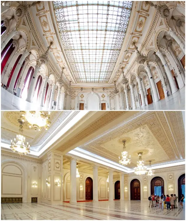Величественные мраморные холлы Дома Народа (Palatul Parlamentului, Румыния). Величественные мраморные холлы Дома Народа (Palatul Parlamentului, Румыния).