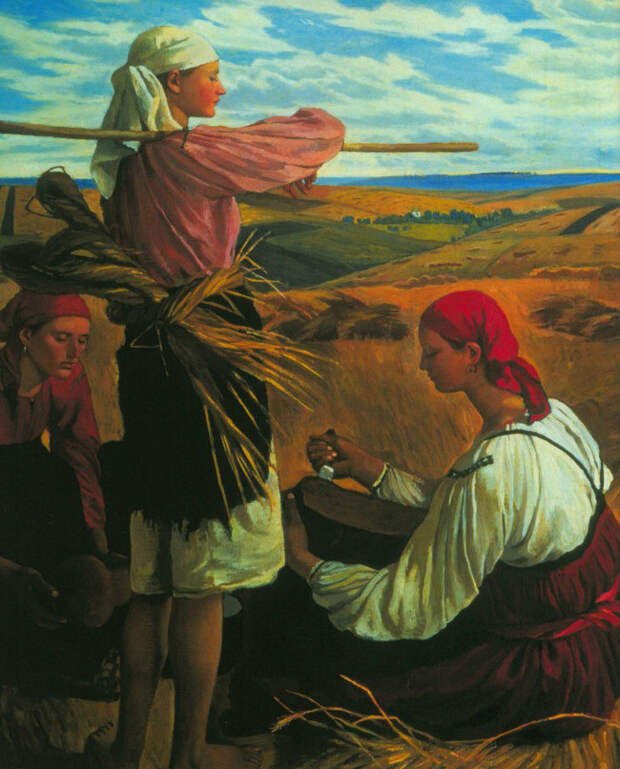 Жатва. 1915. Фрагмент