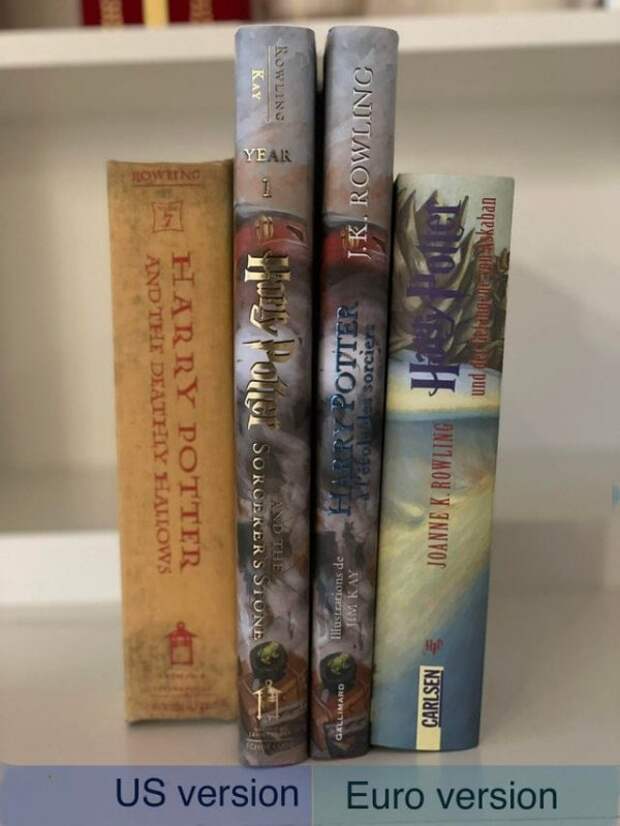 Американские и европейские корешки книг