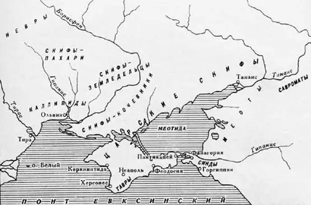 Физическая карта северного причерноморья