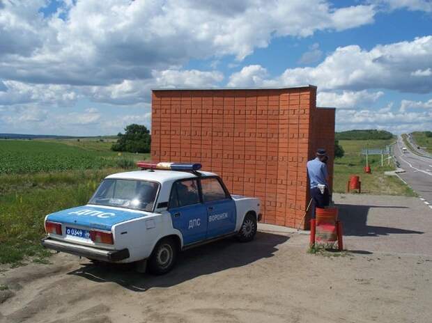 Наши тоже знают козырные места гаи, гибдд, засада, ловушка, смешно, фото