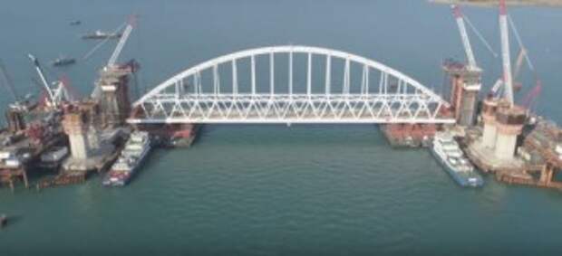Керченский мост, установка арки 