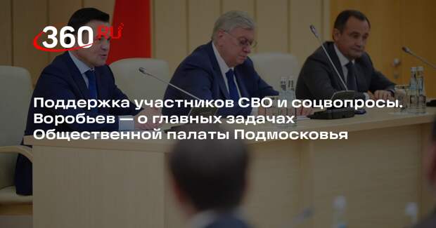 Воробьев поблагодарил Общественную палату за помощь в развитии Подмосковья