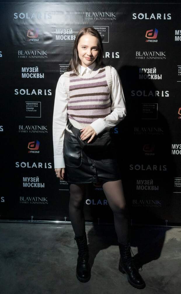 Константин Хабенский, Ольга Сутулова и Юлия Хлынина на премьере проекта Solaris