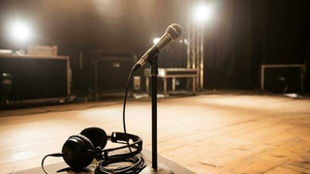 Микрофон на сцене / Фото: создано в нейросети 