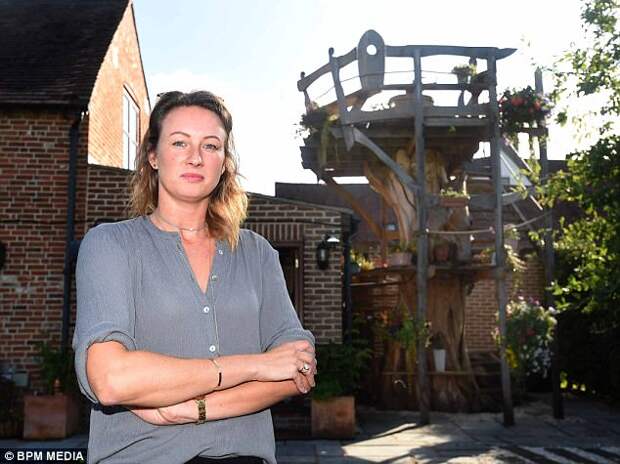 Martine Matty (pictured) of Knowle, near Solihull, has been ordered to cut down a 15ft-high, £5,000 treehouse in her back garden. A neighbour complained that it overlooked their property