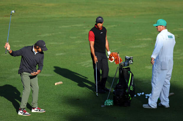 Tiger Charlie Woods The Masters Range Coach