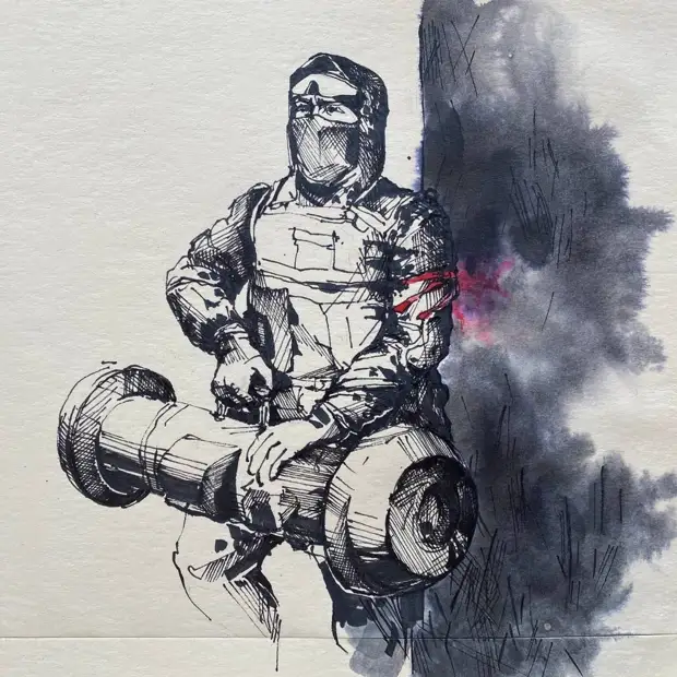 Рисунки участника специальной военной операции на Донбассе и Украине показывают происходящее с новой стороны