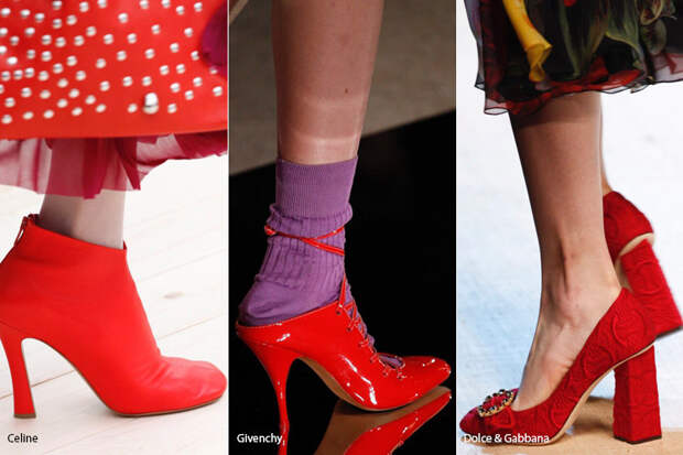 Красная обувь - модные тенденции обуви весна/лето 2017
