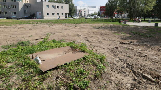 Территория будущего сквера на Антона Петрова, 200 / Фото: amic.ru