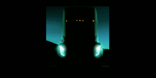 Тизер тягача Tesla Semi Truck, показанный во время интервью с Элоном Маском на конференции TED.