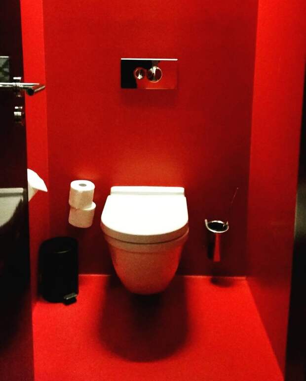 Красная комната дизайн, прикол, санузел, туалет, унитаз