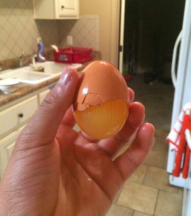 Разбить яйцо, не повредив при этом мембрану???! Нереально!