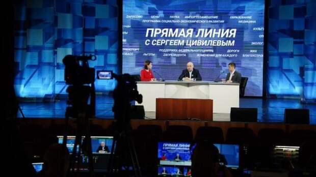 Губернатор Кузбасса во время прямой линии ответил на 32 из 2700 поступивших вопросов