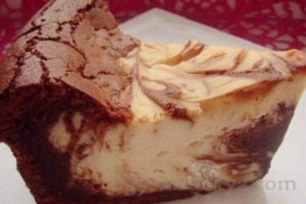 Мраморная творожно-шоколадная запеканка