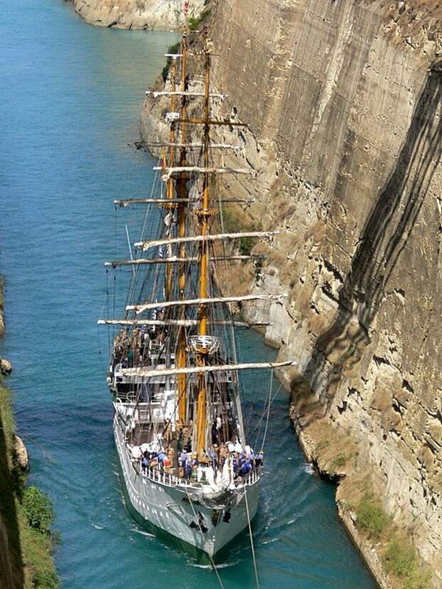 Коринфский канал красиво, мир, море, путешествия, фото