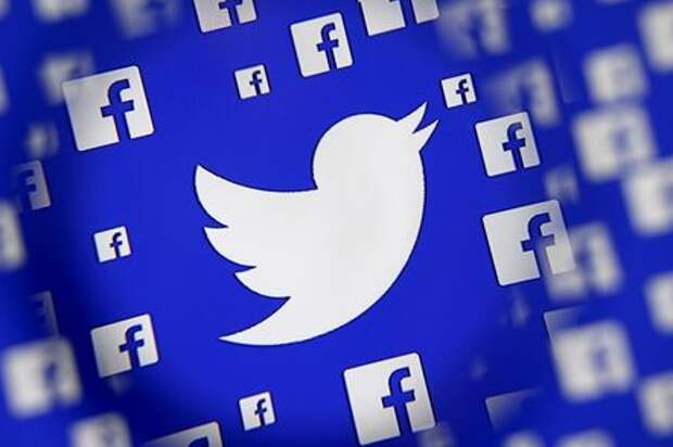 Logo of the Twitter and Facebook are seen through magnifier on display in this illustration taken in Sarajevo, Bosnia and Herzegovina, December 16, 2015. Broker's survey shows Twitter losing share to faster growing competitors such as Facebook's Instagram and Snapchat, despite co's multiple product and partnership launches this year, analysts write in note. REUTERS/Dado Ruvic