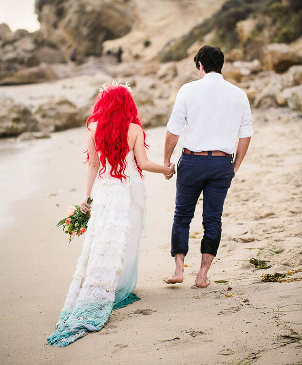 Dip Dye Wedding Dress