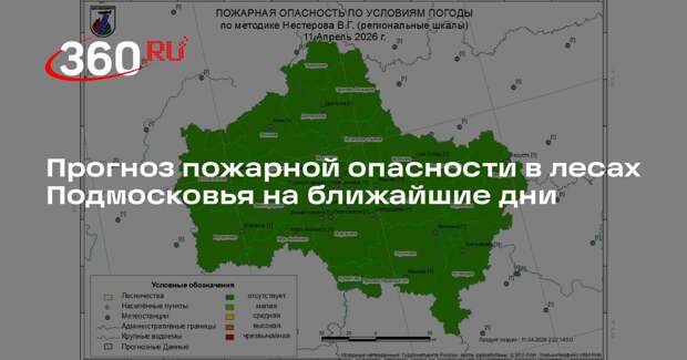 Прогноз пожарной опасности в лесах Подмосковья на ближайшие дни