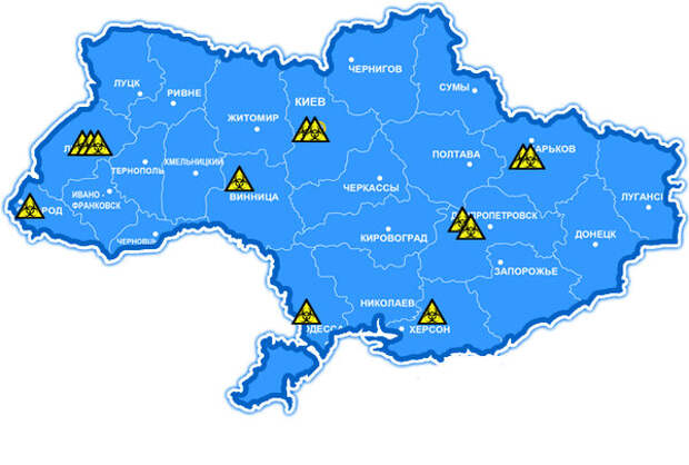 Биолаборатории в украине карта