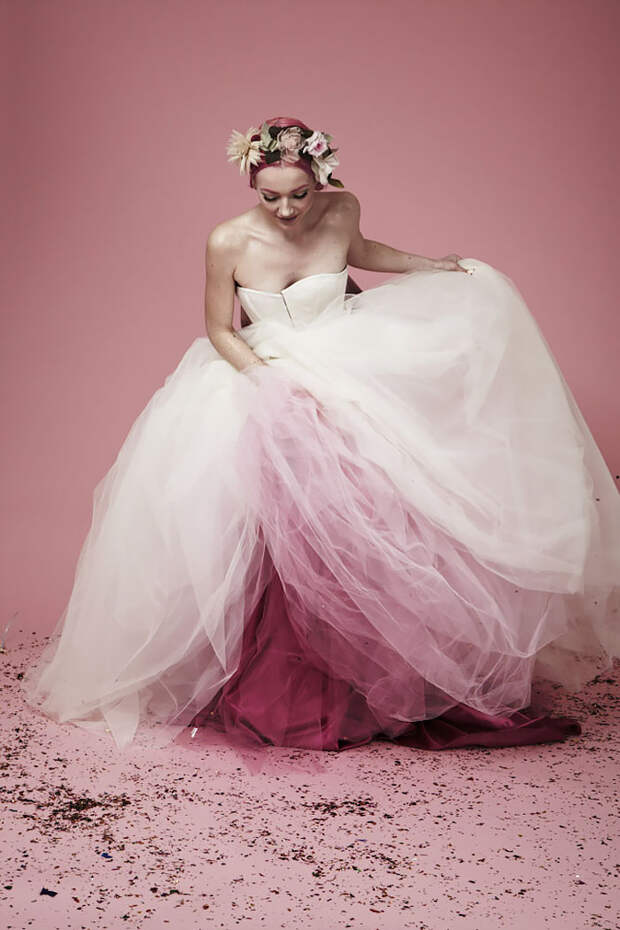 Dip Dye Wedding Dress