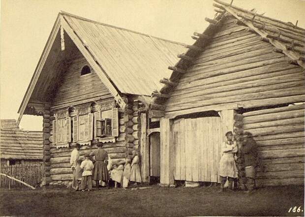 Крестьянская изба в Колпине (1860-е) дореволюционные снимки, интересно, кадр, россия, факты, фото