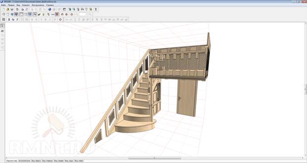 Проектирование лестницы в PRO100