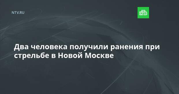 Два человека получили ранения при стрельбе в Новой Москве
