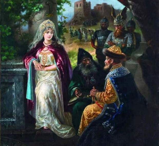 Ярослав Мудрый и шведская принцесса Ингигерда, картина художника А. Транковского