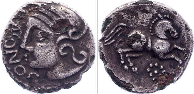 Галльская монета, первый век до нашей эры.