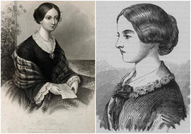 Слева направо: Флоренс Найтингейл, гравюра, 1855 год. \ Юная Флоренс Найтингейл. Слева направо: Флоренс Найтингейл, гравюра, 1855 год. \ Юная Флоренс Найтингейл.