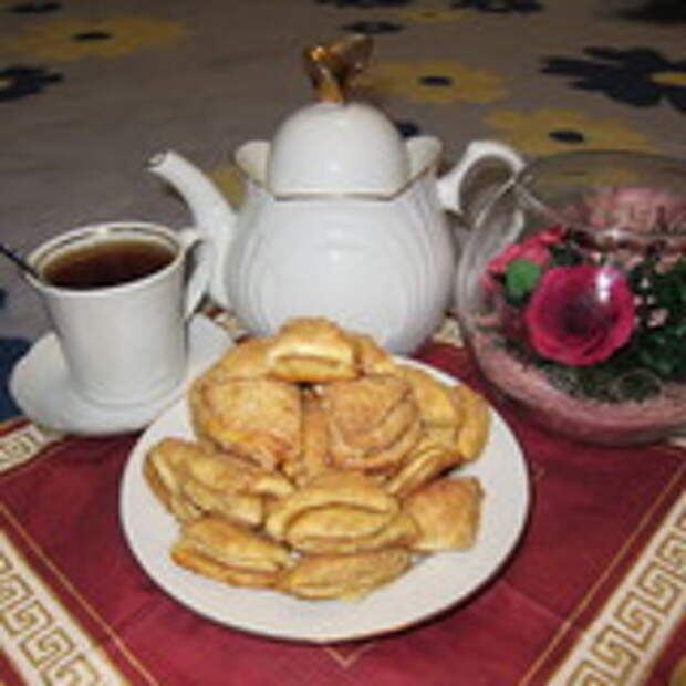 Творожные печеньки с сахарком