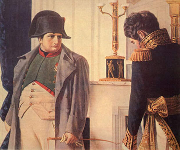 Наполеон в шляпе на картине В. В. Верещагина "Наполеон и маршал Лористон", 1899-1900