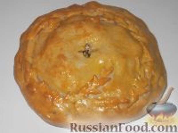 Фото к рецепту: Старинный курник с курицей и рисом