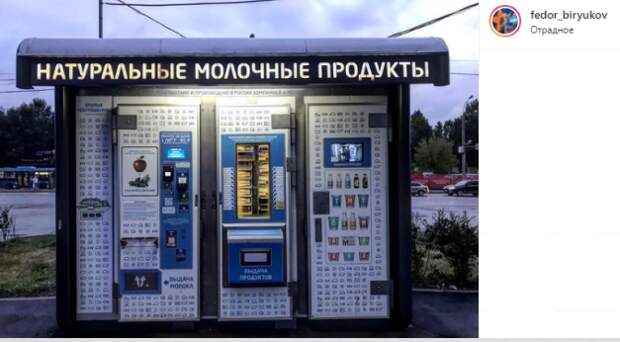 Фото дня: в Отрадном появился молочный киоск